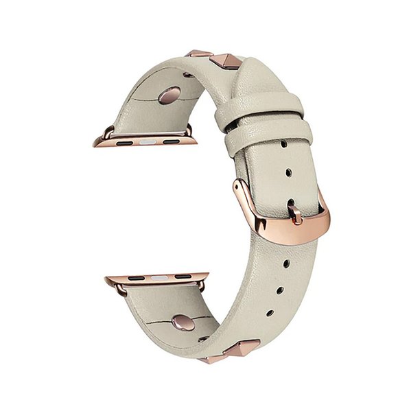 Leather Studded Band Compatible for Apple Watch Band 38mm 40mm 41mm 42mm 44mm 45 - Picture 5 of 6